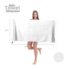 Black Gold The Finer Touch Premium Microfiber Bath Towel 800 Gsm | Ultra Soft & Absorbent Quick Dry Towel Lightweight Microfiber Bath Towel (White) - Pack Of 2