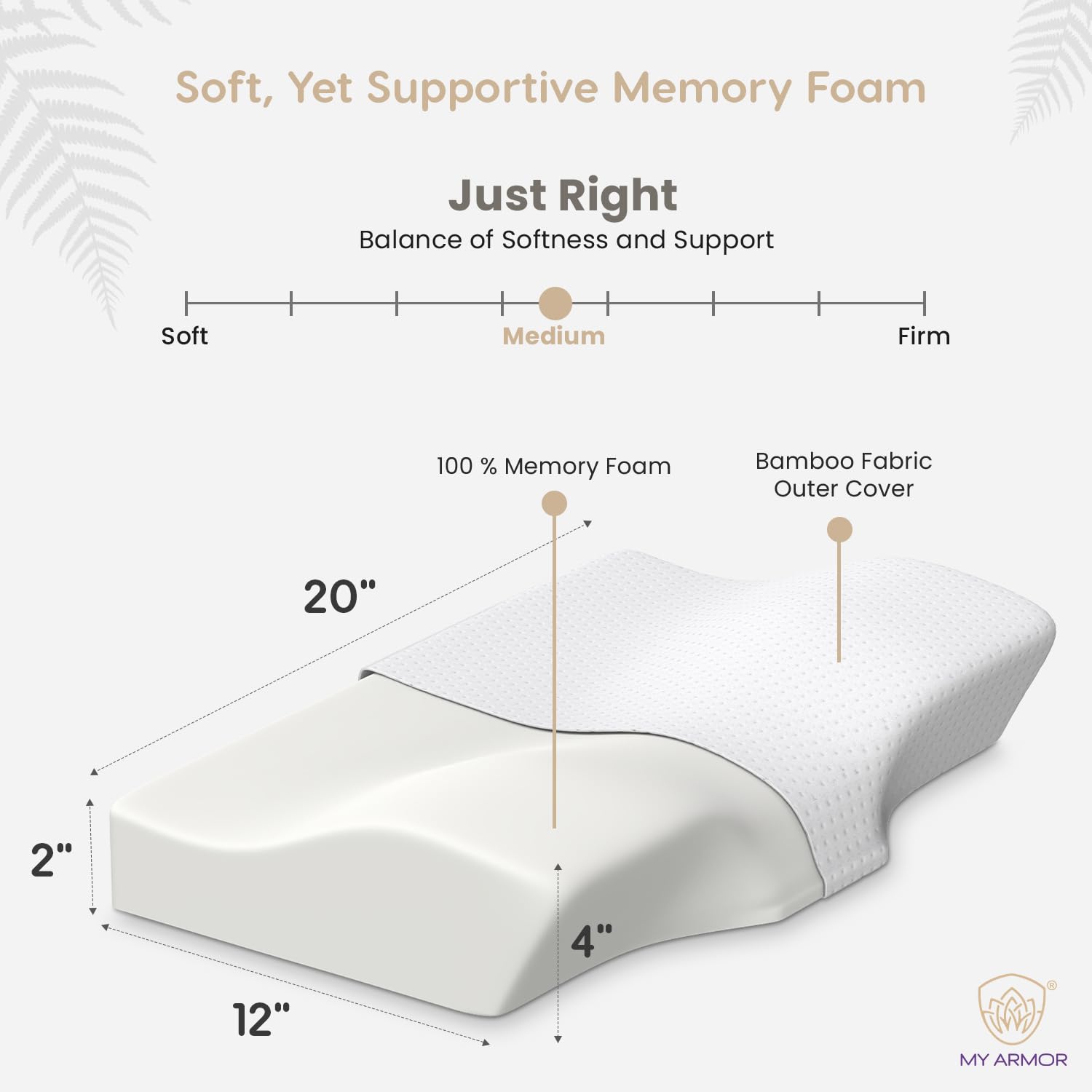 Cool Gel Cervical Pillow For Neck Pain, Orthopedic Pillows, Dual Height - 2 & 4 Inch | Memory Foam Pillow For Sleeping With Extra Contour Support, Spondylitis Neck, Adjustable - Pack Of 2