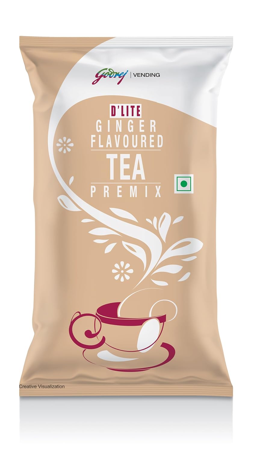 Godrej Vending Ginger Flavoured D'Lite Instant Tea Premix - 1 Kg, 35.2 Ounce | 3 In 1 Tea Piping Hot Tea - Easy To Use, Suitable For Vending Machine