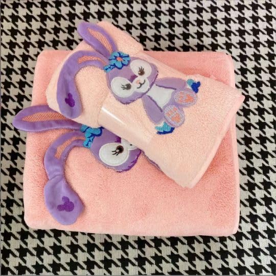 Homecloud Super Soft Rabbit Bath Towel With Hand Towel 700 Gsm | 3x Softer Than Cotton Towels A Gift For Baby Shower | Set Of 2 (Pink)