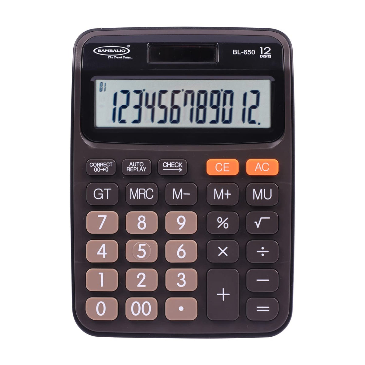 Bambalio 12 Digits BL-650 Electronic Calculator 3 Years Warranty | 12 Digits-large LC Display ,112 Steps Check And Correct