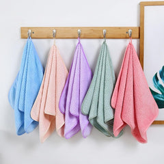 Linear Microfiber Hand Towel 240 Gsm | Highly Absorbent Hand Towels For Bathroom Soft Hand Microfiber Towel For Men & Women (Grey)- Pack Of 2