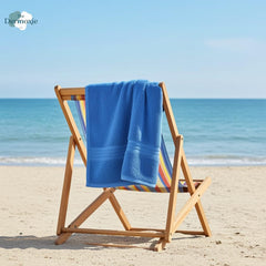 Dermoxie The Soft Comfort Air Rich 100% Cotton Bath Towels 500 Gsm | Premium Bathroom Collection Bath Towel (Sky Blue)