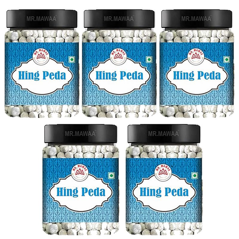 Mr. Mawaa Heeng Peda 900gm, (180gm *5) | Asafoetida Flavoured Digestive Candy | Jar Pack