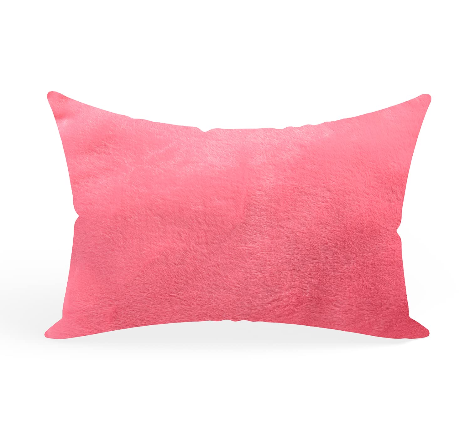 Hello Teddy Design Kid's Pillow, Velvet Super Soft Kids Pillow, Pink - 12 X 18 Inch | For Sleeping & Travel, Suitable For All Sleepers | Multipurpose & Comfortable, Breathable - 1 Piece