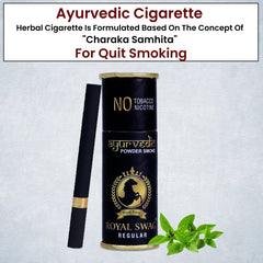 Royal Swag Herbal Nicotine Free Cigarettes 100% Tobacco-Free & Nicotine-Free Regular, Clove Flavour | Smoking Cessation Pack Of 30 With 100ml Shot Anti Addiction Spray