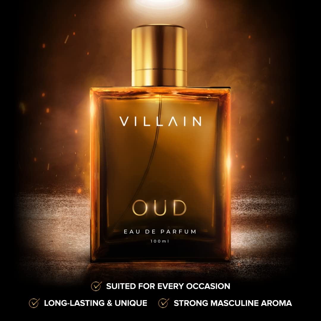 Villain Snake + Oud Eau De Parfum 100ml 3.4 Fl.oz. Each Pack Of 2 | Strong, Smoky, Sexy & Masculine Fragrance