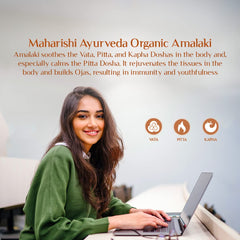 Maharishi Ayurveda Organic Amalaki Capsules 700mg Amla Rasayana, Detoxifies Body Rich In Vitamin C Boosts Immunity & Improves Digestion | 60 Capsules, 100gm 0.2lbs