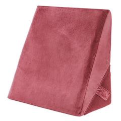 Memory Foam Wedge Cushion, Wedge Pillows For Bed, Dark Pink, Medium Size - 22 H X 11 L X 20 W Inch | Orthopedic Pillows For Neck Pain, Acid Reflux, Anti Snoring | Advance Wedge Pillow