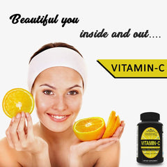 Vedaneq Natural Vitamin C Tablets Ascorbic Acid Amla, Orange, Lemon, Guava, High Potency Formula For Men & Women | 60 Chewable Tablets , 100gm 0.2lbs
