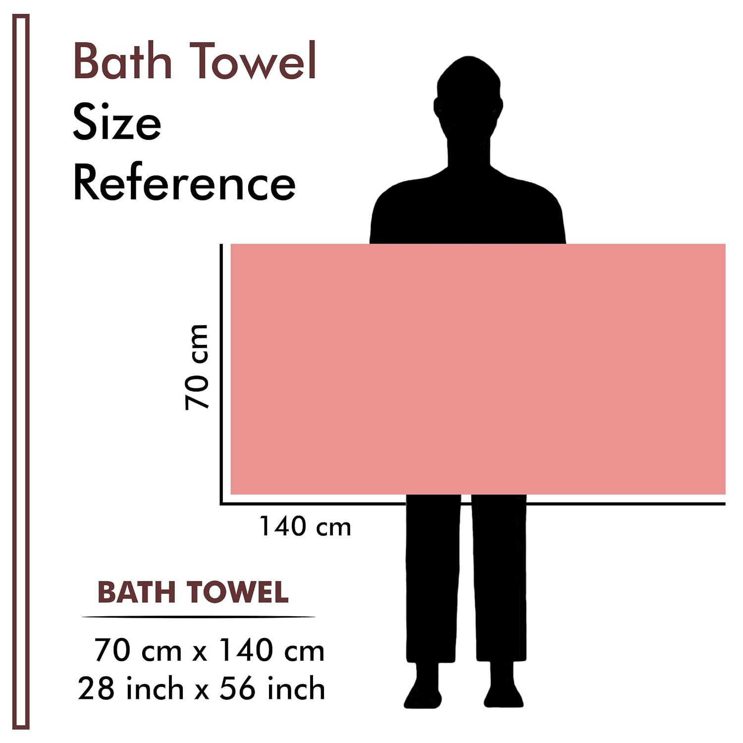 Urbanleaf Microfiber Large Bath Towel 300 Gsm | Quick Dry Super Absorbent Bath Towel For Men & Women (Pink)