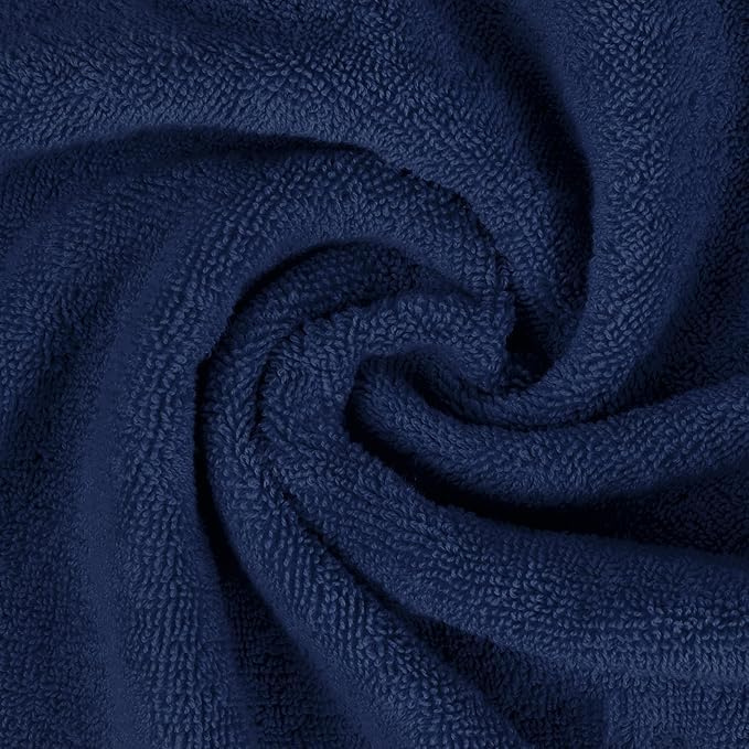 Grgrasp Thread That Bind Relations 100% Cotton Hand Towel 1200 Gsm | Fully Absorvent & Quick Dry Towel (Navy Blue) - 6 Pcs