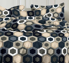 1 King Size Elastic Fitted Bedsheet With 2 Pillow Cover + Comforter - 72 X 78 Inches, Black | Suitable For All-Season Use | Soft To Touch, Light Weight