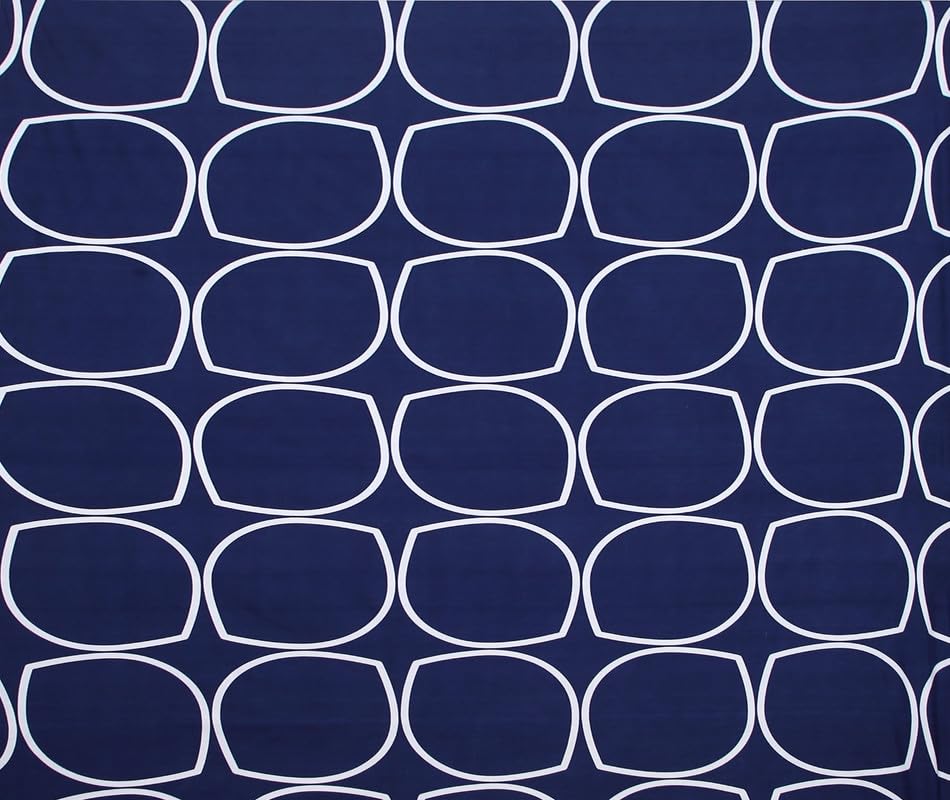 Premium Cotton Elastic Fitted Bedsheets With 2 King Size Pillow Covers - 72 X 78 + 10 Inches, Blue & White | Super Soft Brushed Glace | Breathable & Wrinkle Free
