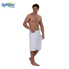 Softspun Microfiber Bath And Hair Care Towel Towel 221 Gsm | Soft & Comfortable, Large Multi-Purpose Highly Absorbent (White)