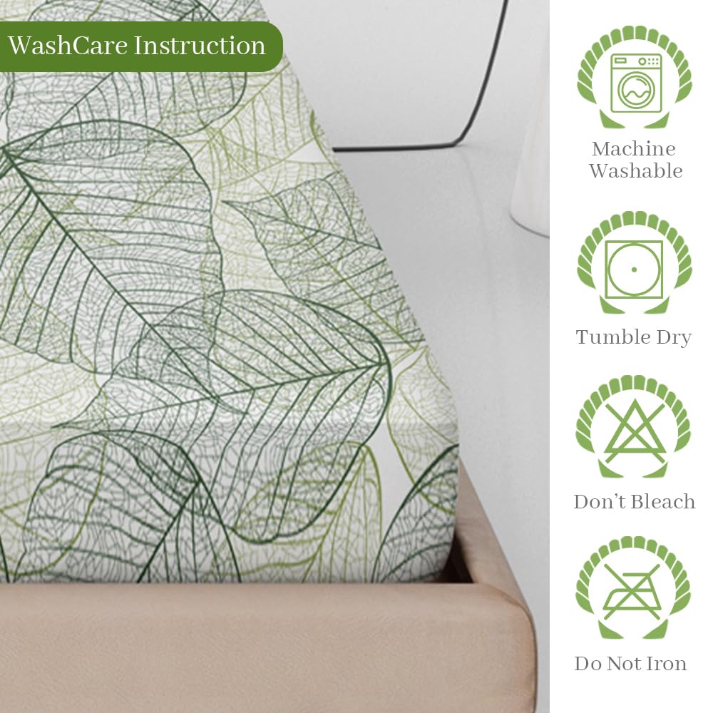 Double Bedsheet For Queen Size With 2 Pillow Covers - 60 X 78 Inches, Olive Green | All Around Elastic Fitted Soft, Lightweight & Breathable Cotton Bedsheet