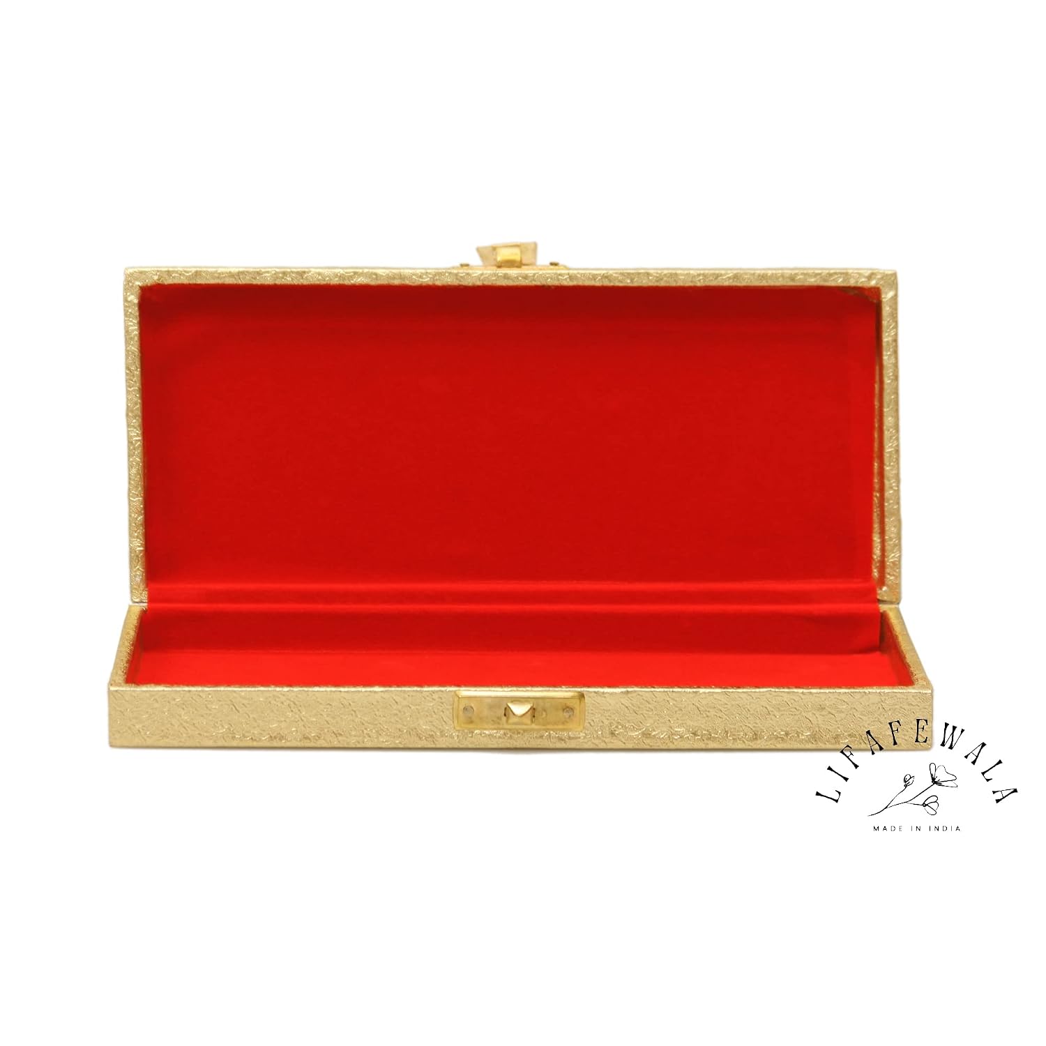 Designer Rectangular Shaped Cash Box, Shagun Box, Gift Box, Gaddi Box, Jewellery Box, Shagun Envelope, Colour - Golden