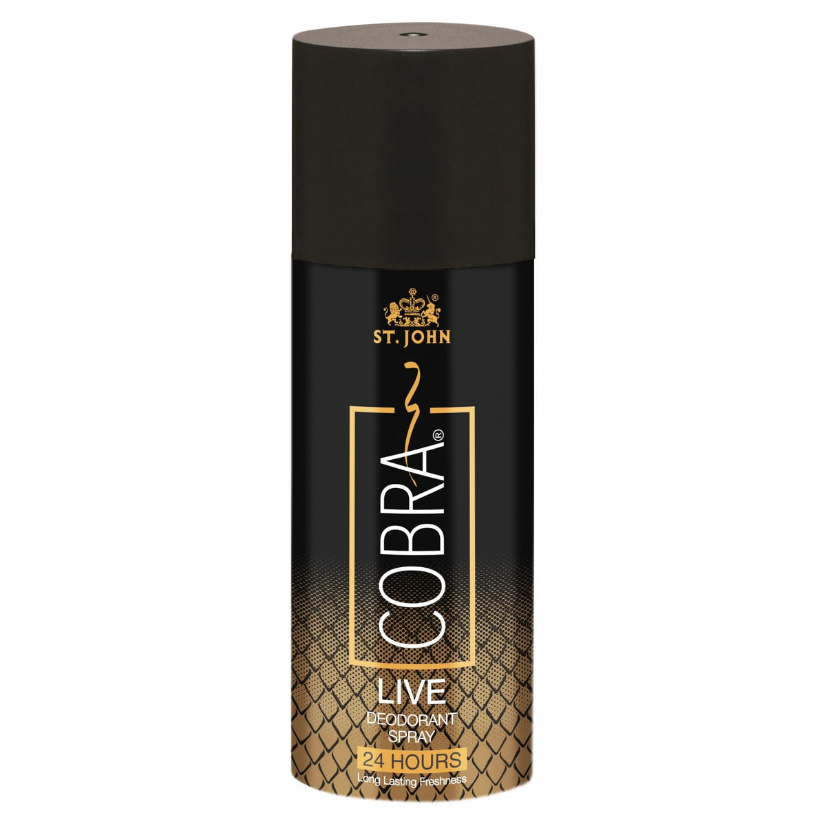 St. john Cobra Live Limited Edition Deodorant Spray For Men 150ml 5.0 Fl.oz. | 24 Hours Long Lasting Freshness