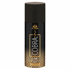 St. john Cobra Live Limited Edition Deodorant Spray For Men 150ml 5.0 Fl.oz. | 24 Hours Long Lasting Freshness