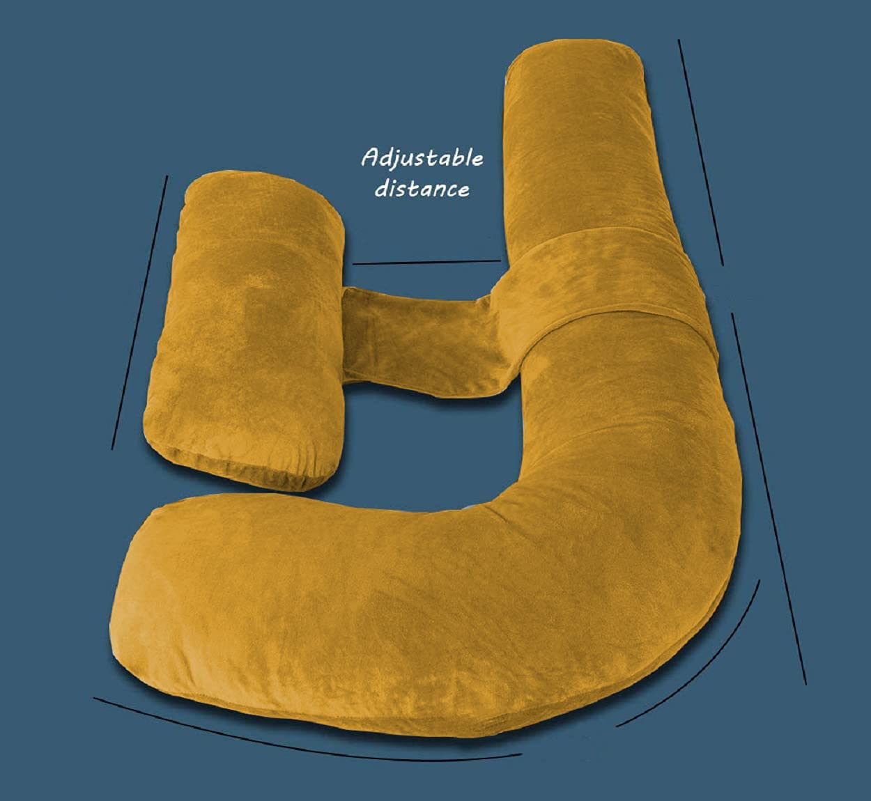 Pregnancy Pillow, Maternity Body Pillow For Sleeping, H Shaped Pillow, Brown - 55 Inch | Full Body Pillow, Pregnancy Pillow For Pregnant Women, Support Belly & Back, Washable Velvet Cover