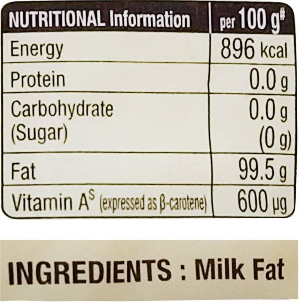 Organic Pure Desi Cow Ghee By Wawa | Good Source Of Protein Fiber & Vitamin A Healthy Desi Ghee Perfect For Sweets & Halwa | (500ml) 16.9 Ounce | Box Pack
