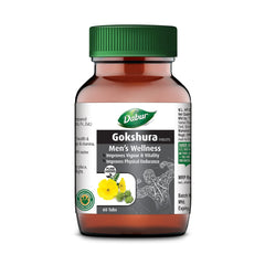 Dabur Gokshura Tablets Boosts Vitality & Stamina, Supports Gut Health, Boost Vitality & Stamina | 60 Tablets 100gm 0.2lbs