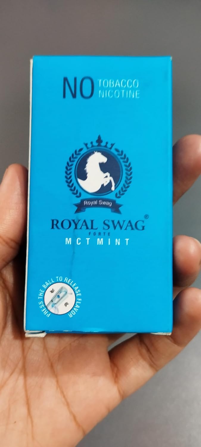 Royal Swag Ayurvedic & Herbal Cigarette, Mint Flavour Smoke For Tobacco Free Cigarettes With Shot Helps In Quit Smoking - (20 Sticks, Small Shot-1)