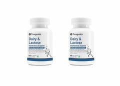 Trexgenics Dairy & Lactose Intolerence Support 9x Dairy Digest Enzyme Complex For Lactose, Dairy Fat, Protein & Carbs Digestion | 60 Veg Capsules, 100gm 0.2lbs Each Pack Of 2