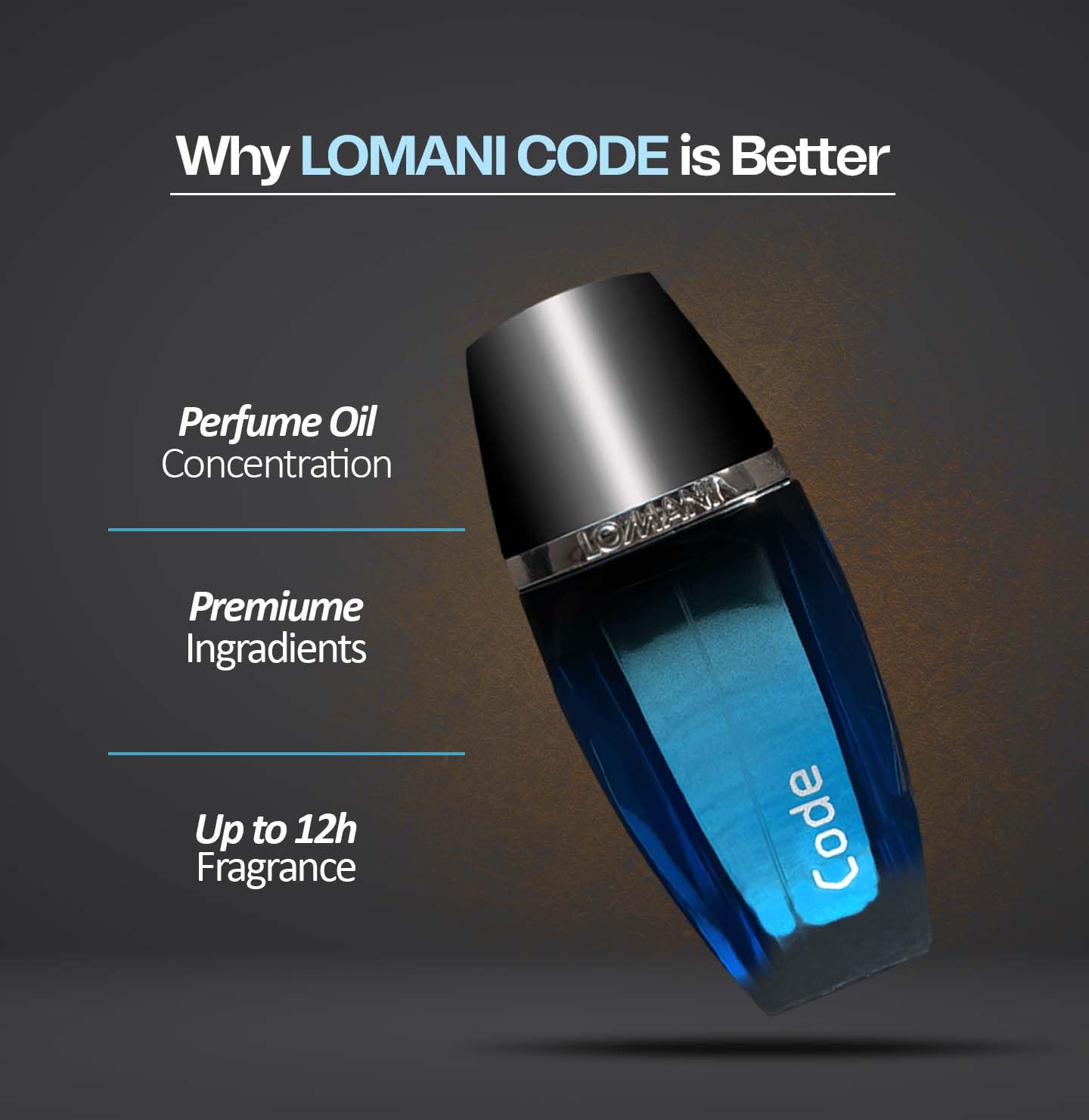 Lomani Paris Code Eau De Toilette 100ml 3.4 Fl.oz. Perfect Gift For Husband | Long Lasting