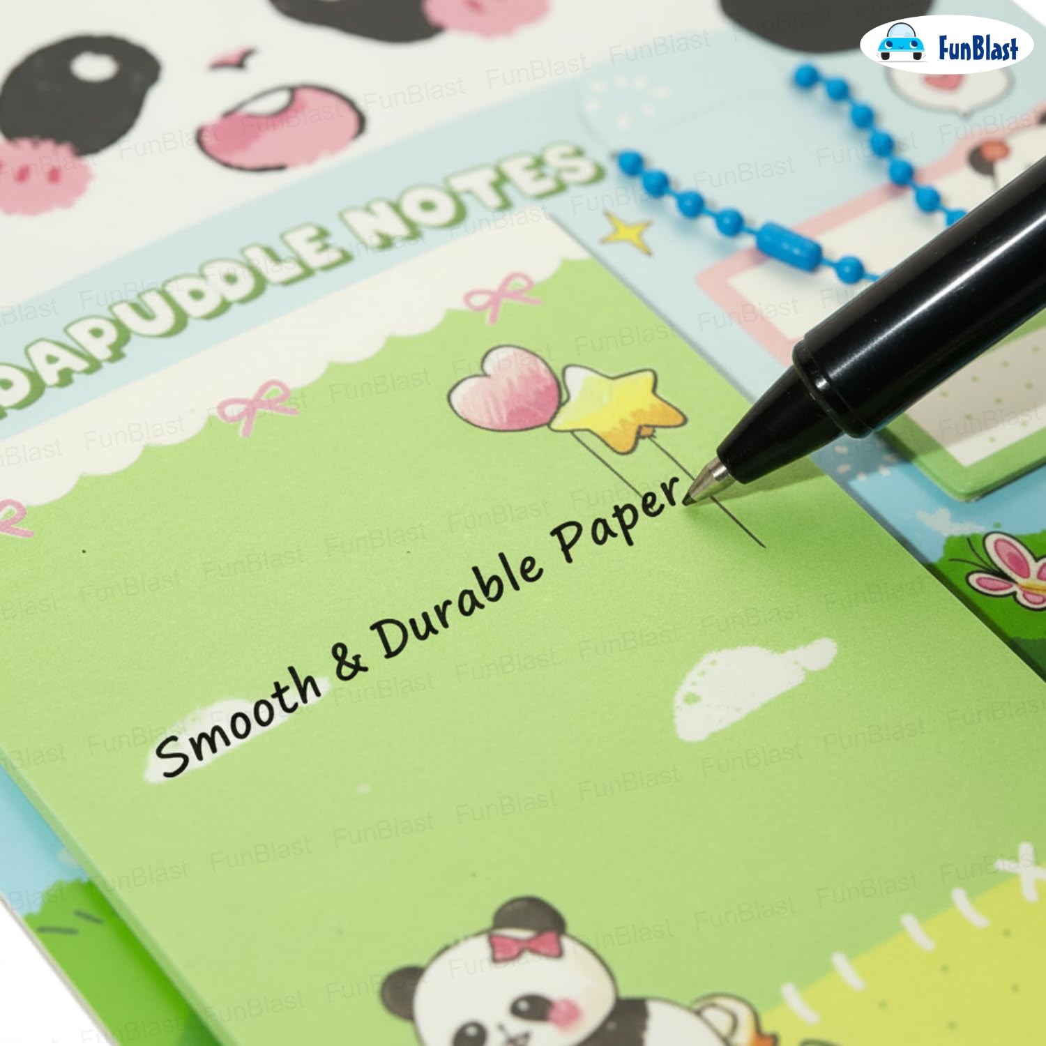 Panda Sticky Notes - 30 Small Sticky, 30 Medium Sticky | Stationery Gift For Student - Green