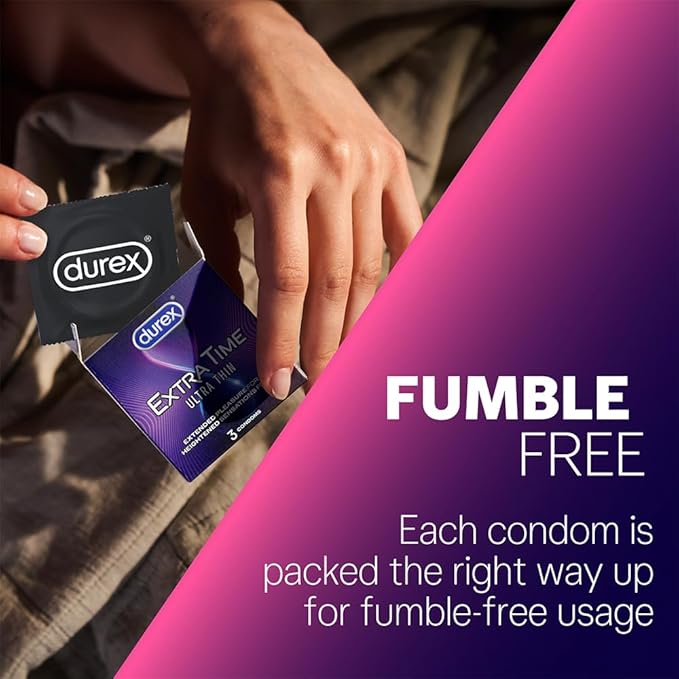 Durex Extra Time Ultra Thin Condom 10 Count (Pack Of 3)