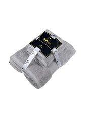 Senses By Riba Cotton Towel Bath, Hand & Wash 930 Gsm | Super Soft, Absorbent, Lightweight, Antimicrobial, Low Linting | Pack Of 3 (Alloy)