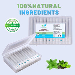 Herbals Mint Flavour Cigarette, Tobacco & Nicotine Free Herbal Smoke Sticks - 1 Packet (25 Sticks)