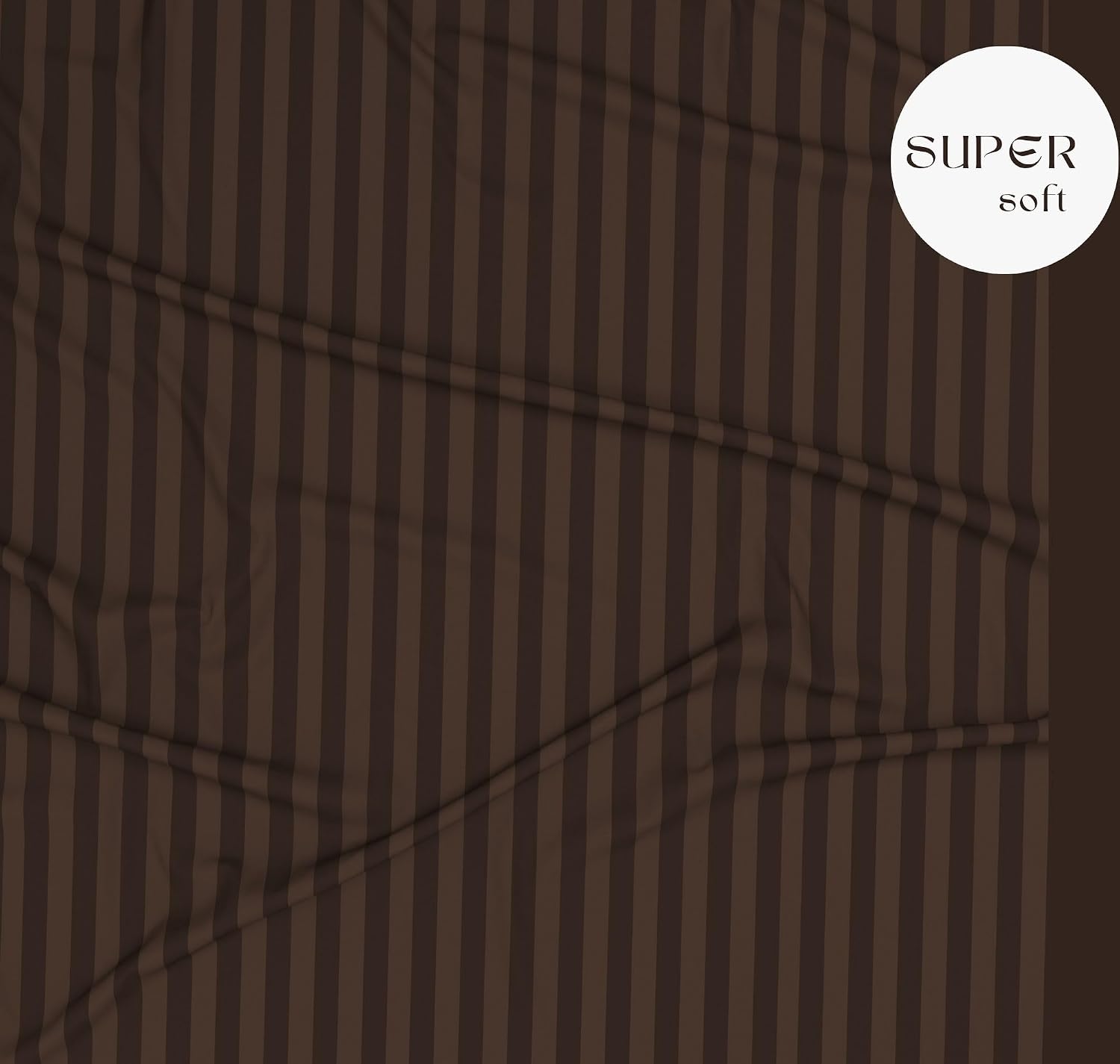 Cotton Single Bedsheet With One Pillow Cover - 90 X 60 Inches, Brown | Soft & Breathable Premium Printed Design Bedsheet
