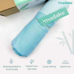 Madake Bamboo Ultra Soft & Thin Turkish Towel 200 Gsm | Quick Dry, Super Absorbent, Anti Bacterial Extra Large Bath Towel For Men & Women (Bermuda Cocktail)