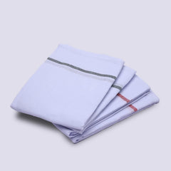 Yatta Traditional Thorthu Kerala Towel Cotton X-Large Size 130gsm | End Stitched Thorth | Kerala Thorthu White Cotton Bath Towels (Pack Of 2)