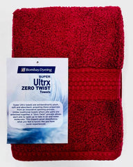Bombay Dyeing Ultrx Zero Twist Plain Cotton Hand Towel 400 Gsm (Mahroon)- 2 Piece