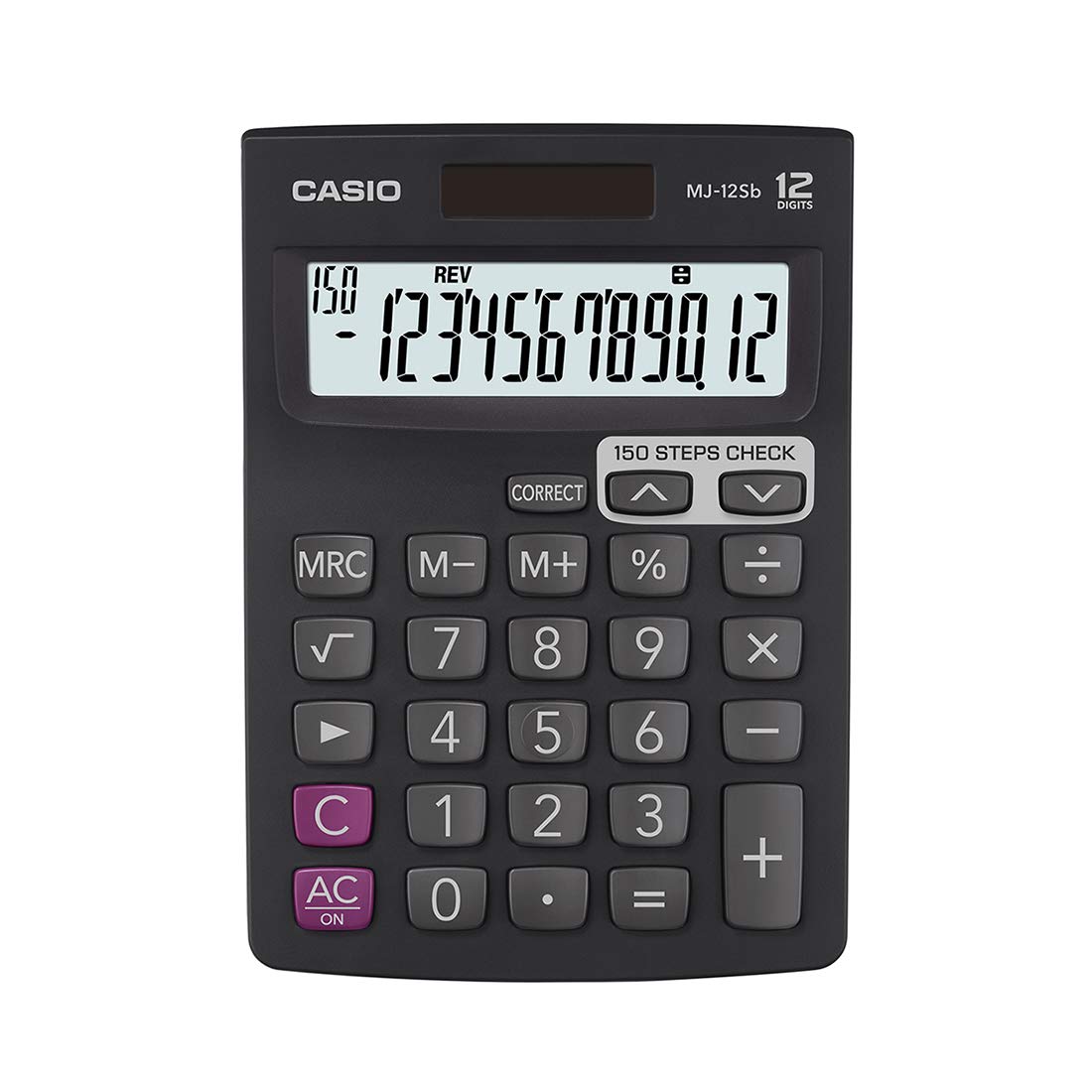 Casio HR-8RC-BK 150 Steps Check & Correct Printing Calculator With Reprint Feature & Casio MJ-12SB Desktop Calculator