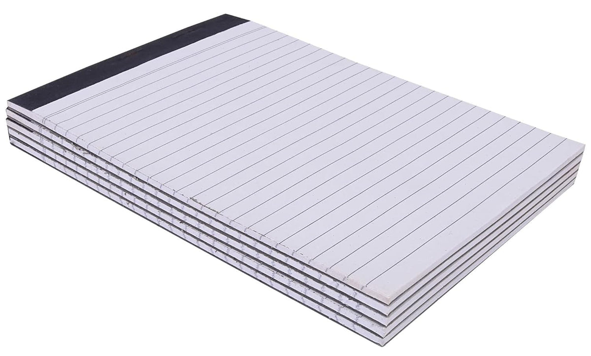 Writing Pad, A5 Size 35 Sheets Each, With Narrow-Ruled Sheet, Easy to Carry, Pack Of 5