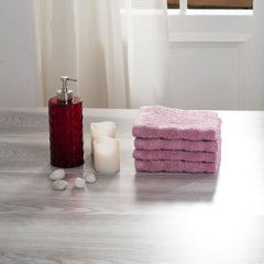 Maspar 100% Cotton Casper Face Towel 700 Gsm (Purple) - 4 Pcs