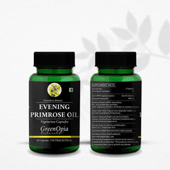 The Minies Naturals Evening Primrose Oil Vegetarian Capsules Skin & Health Relief From Menopause And Pms Well - Being, Boosting Immunity Supplement | 60 Capsules 100gm 0.2lbs