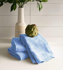 House Of Oraz Bamboo Hand Towel 1500 Gsm | Ultra Soft, Super Absorbent & Antibacterial Quick Dry, Lint-Free Towel | Set Of 3 (Light Blue)