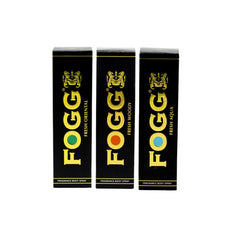 Fogg Fresh Deodorant Oriental + Woody + Aqua Black Series For Men 120ml Each 4 Fl.oz. | Long Lasting No Gas Fragrance Body Spray