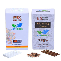 Herbal Cigarettes For Smoking, Mixed Fruit, Clove Flavoured King Size Herbal Smoke Sticks Pack Of 20 - Tobacco Free & Nicotine Free