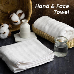 Mush 100% Bamboo Face & Hand Towel 450 Gsm | Ultra Soft, Absorbent, Quick Dry Towels For Facewash, Gym, Pool, Sports, & Travel - White (Pack Of 2)