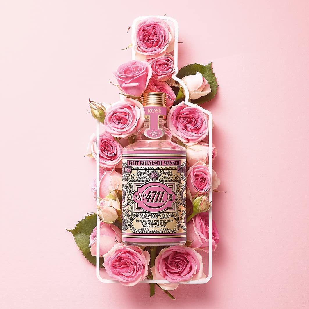 4711 Floral Collection Rose Eau De Cologne 100ml 3.4 Fl.oz. | Perfect Aniverssary Gift For Husband & Wife