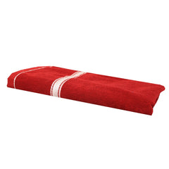 Kuber Industries Cotton Bath Towels 400 Gsm | Super Soft Swimming & Bathing Towel - Cherry Red (Pack Of 1)