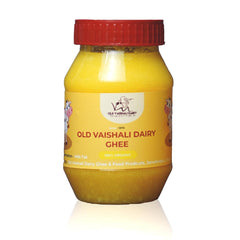 Pure Desi Cow Ghee By Old Vaishali Dairy | Natural & Healthy Indian Gir Cow Ghee Good For Roast Makhana | (500ml) 16.9 Ounce | Jar Pack