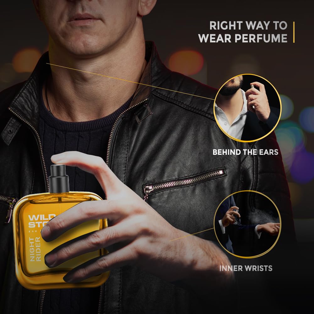 Wild Stone Night Rider EDP Perfume For Men 100ml 3.4 Fl.oz. | Long Lasting Fragrance
