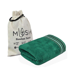 Mush Designer Bamboo Bath Towel 600 Gsm | Ultra Soft, Absorbent & Quick Dry Bath Towel - Forest Green